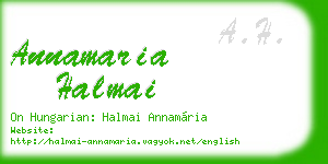 annamaria halmai business card